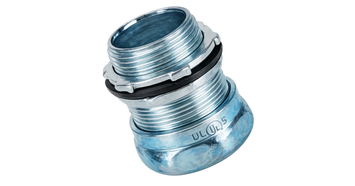Steel Raintight EMT Connector | Wet Location Compression | MTE ELECTRO ...