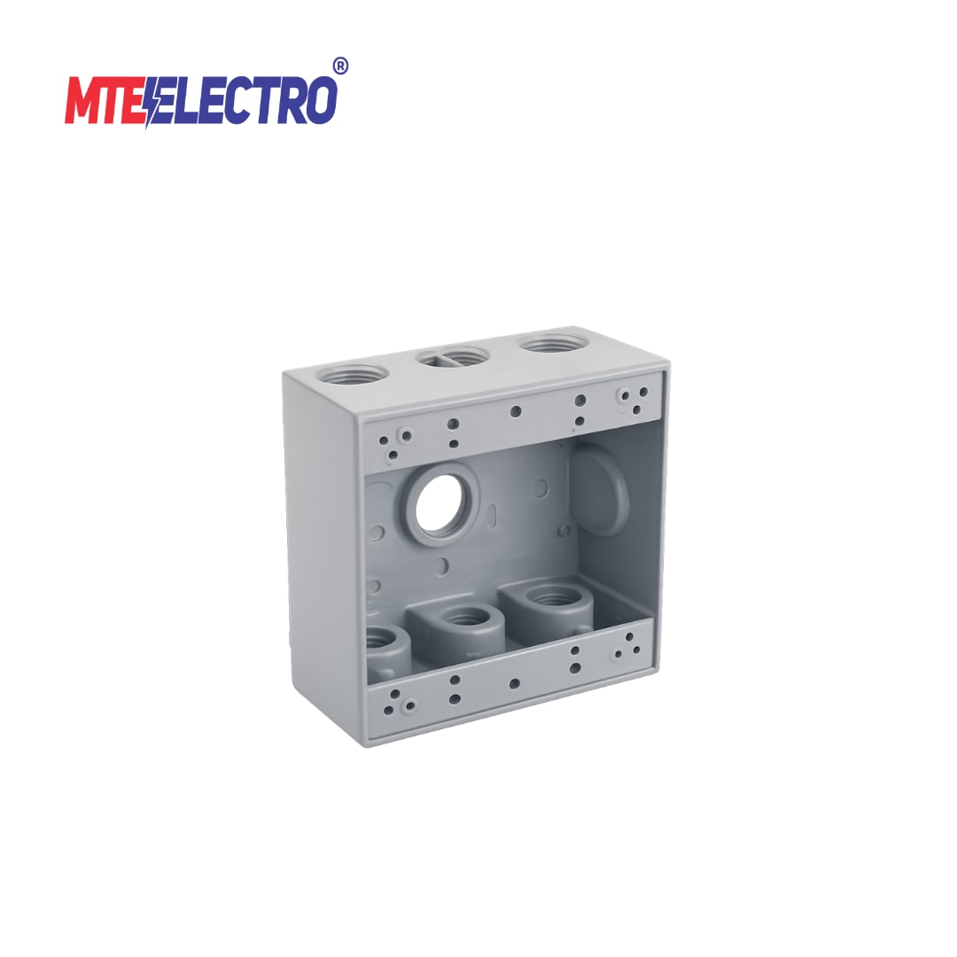 2-Gang Weatherproof Box 7 Holes | MTE ELECTRO | MTE ELECTRO KSA | MTE ...