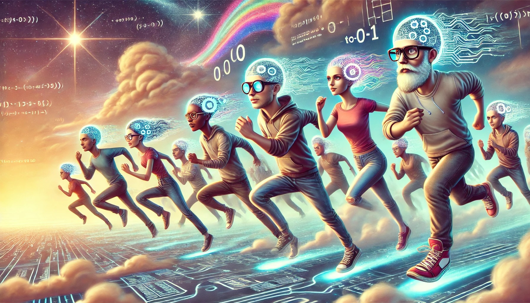 Startup team collaborating