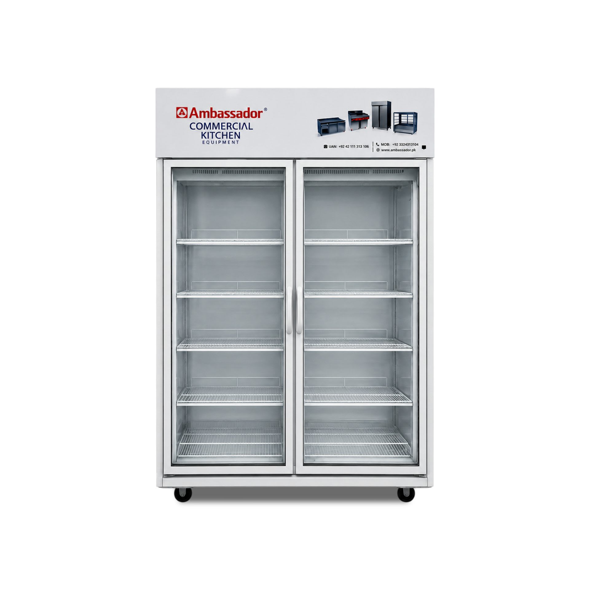 Glass Door Chiller 2 Door | Color white