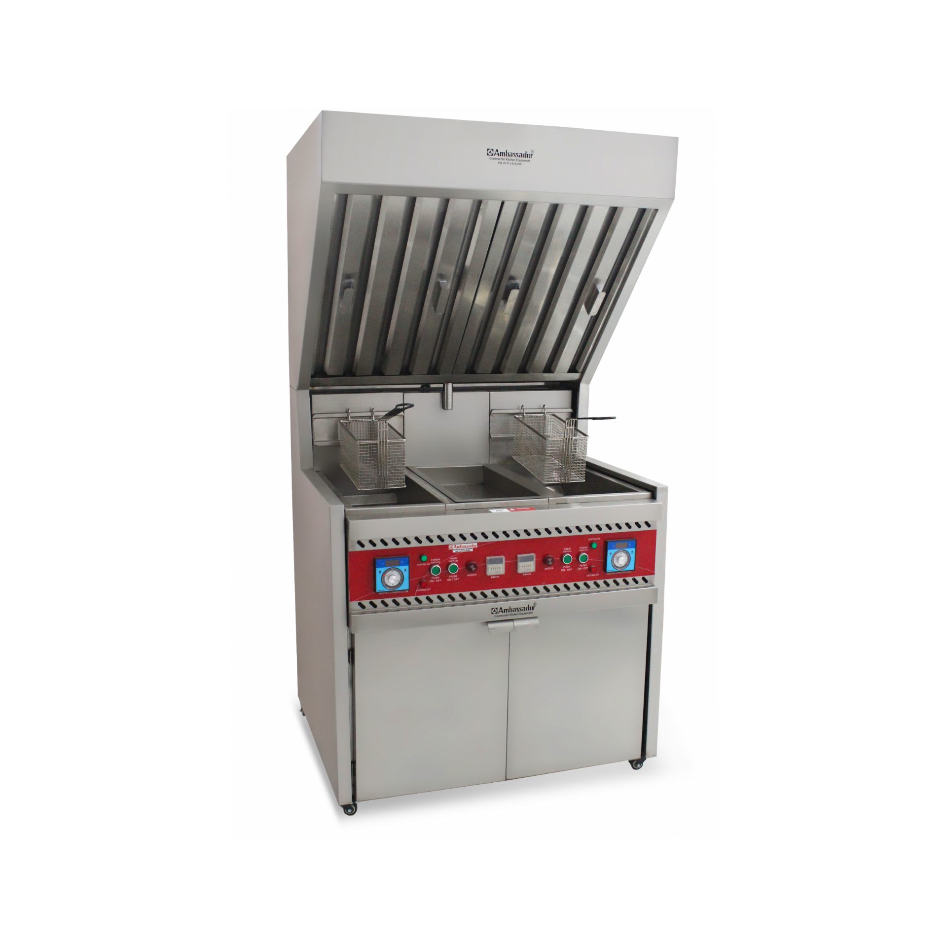 Deep-Fryer | Double-Tank | Double-Basket with Hood