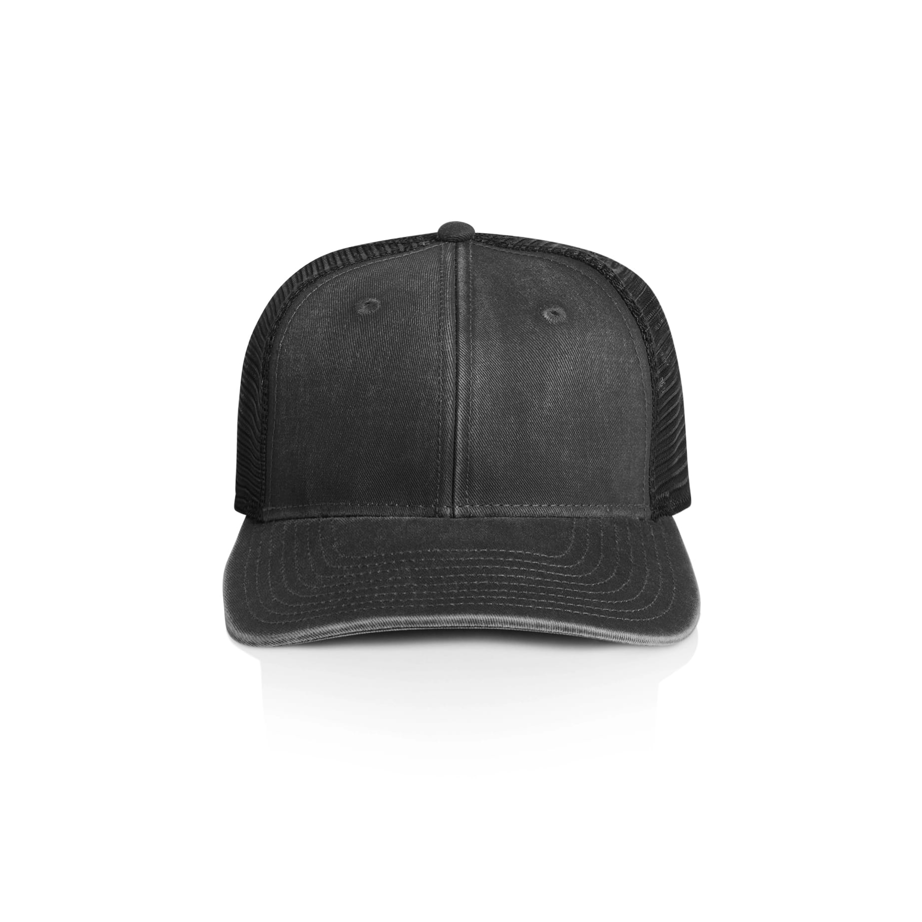 Faded Black Mesh Trucker Cap – 1102 OS