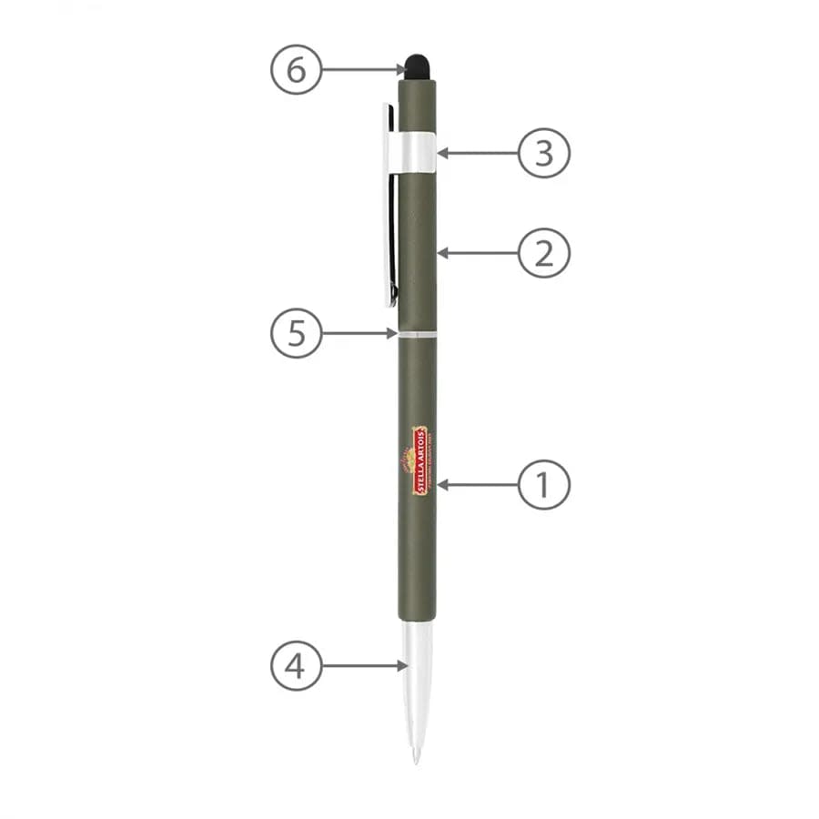 Brass & Stainless Steel Stylus Pen – Stylus Hex Pen FD70S - alternate view
