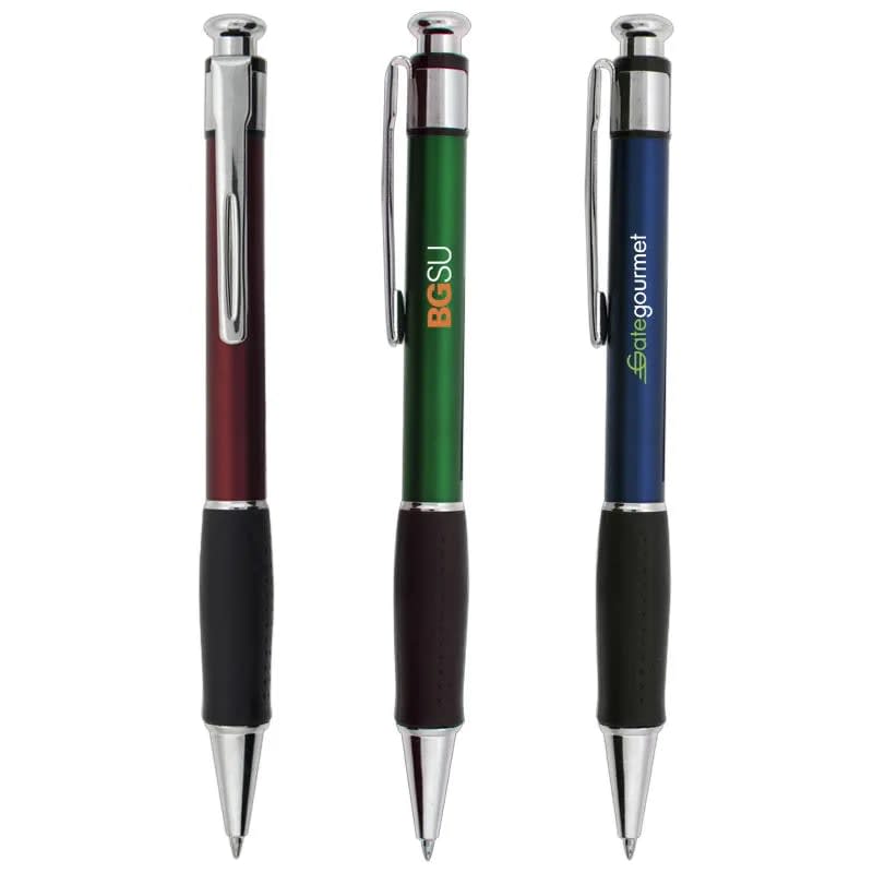 Soft Grip Metal Clip Ballpoint Pen – Catalina Pen P317
