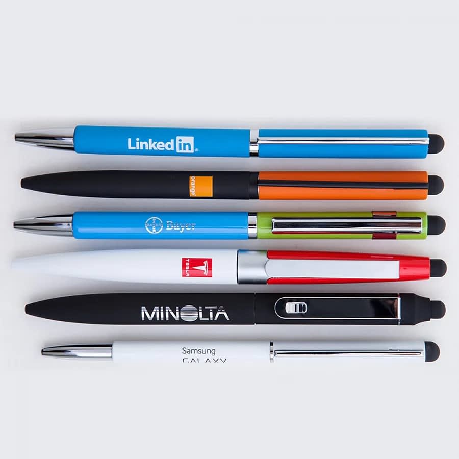 Brass & Stainless Steel Stylus Pen – Hex Stylus Twist Metal Ball Pen - alternate view