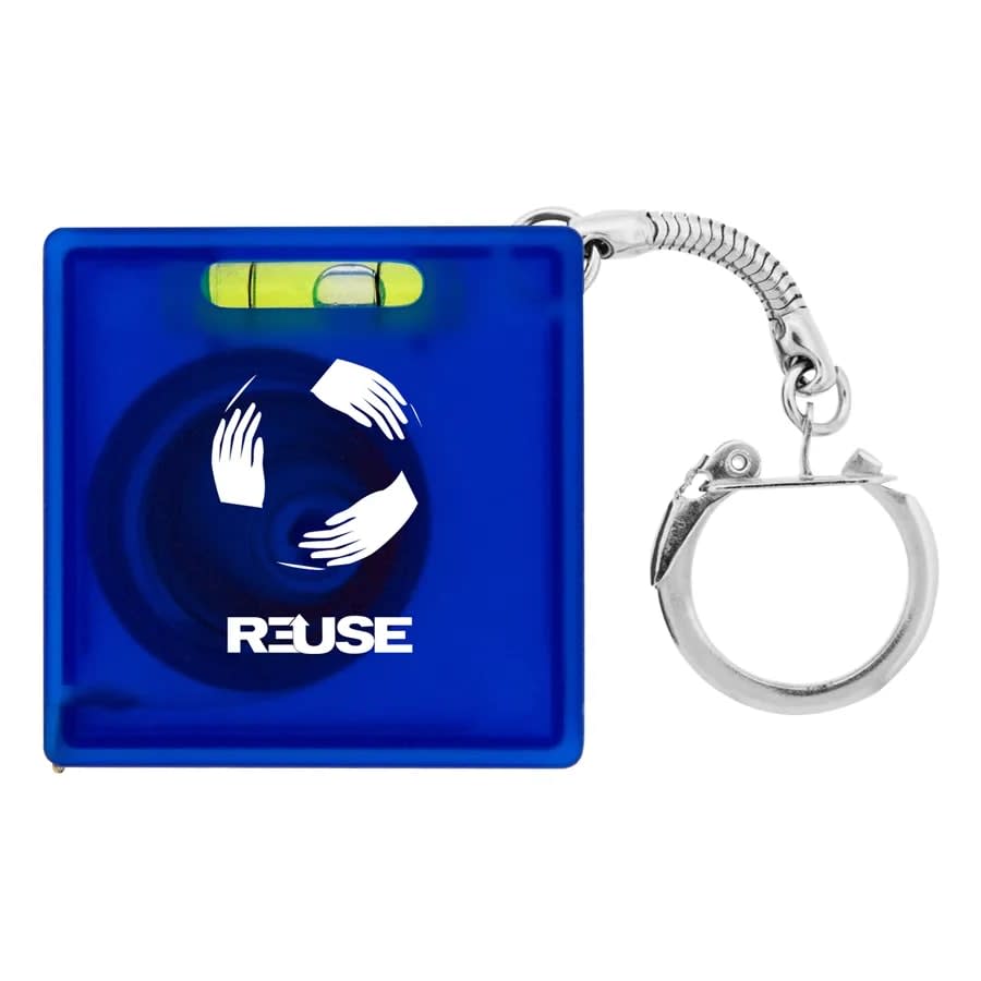 Square Tape Measure with Level – Tape Measure with Level Key Chain - alternate view