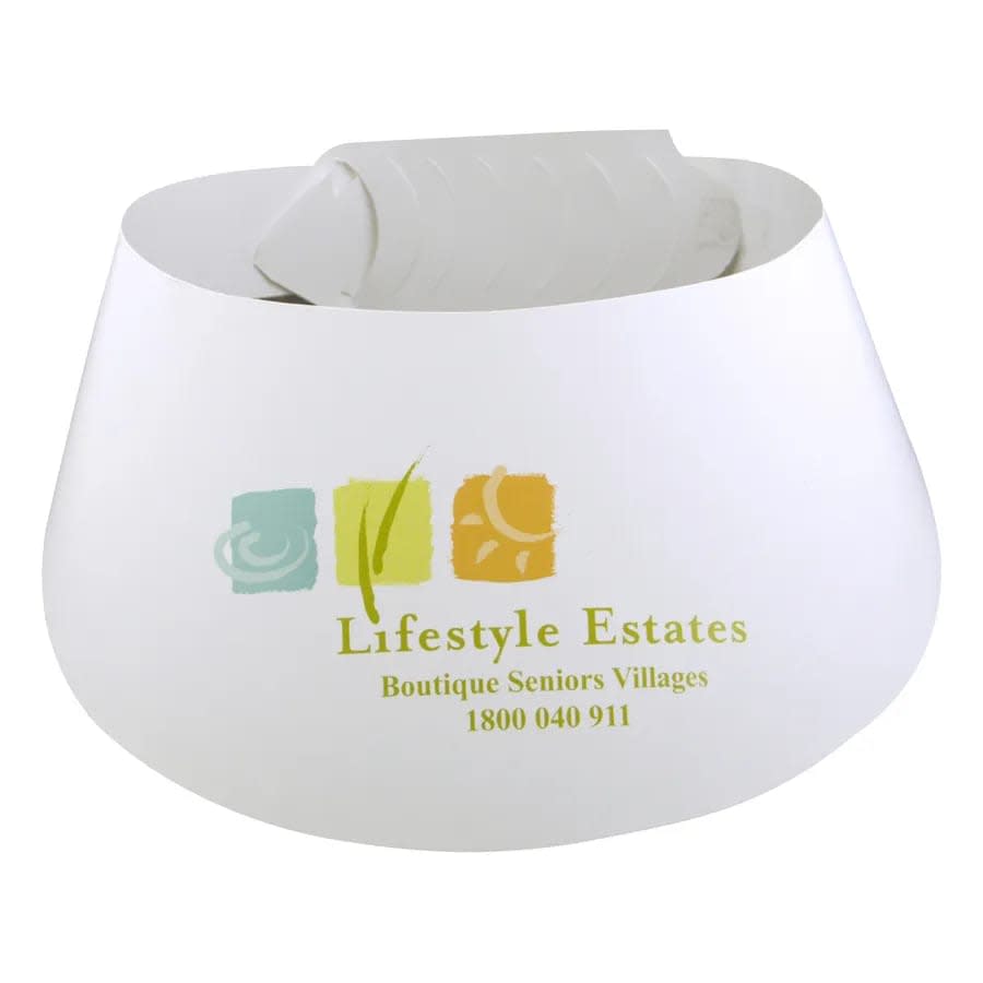 Custom Printed Sun Visors – Recycled Cardboard - alternate view