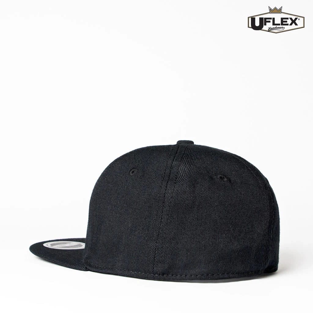 Wool Blend Fitted Flat Peak Cap – U15604 56–60cm - alternate view