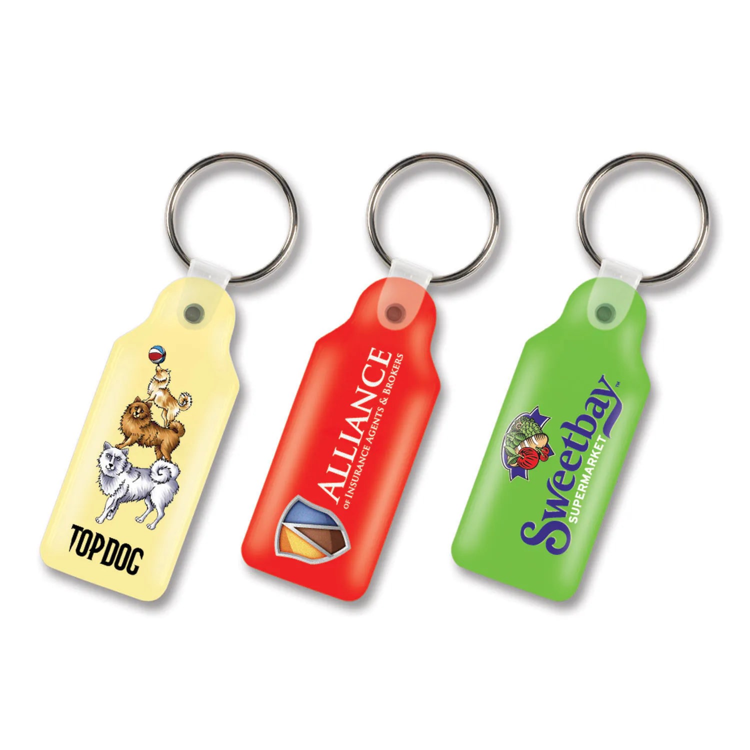 Flexi Resin Key Ring – Rectangle, Full-Colour Print Option