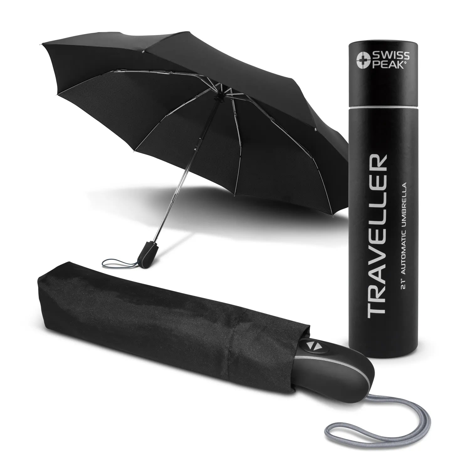 Compact Folding Umbrella – Swiss Peak Traveller 53cm