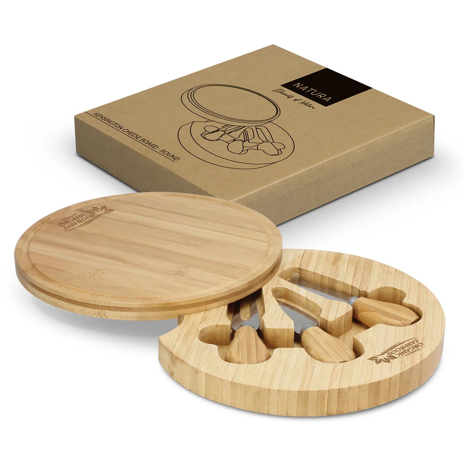 Bamboo Cheese Board – NATURA Kensington Round 230mm