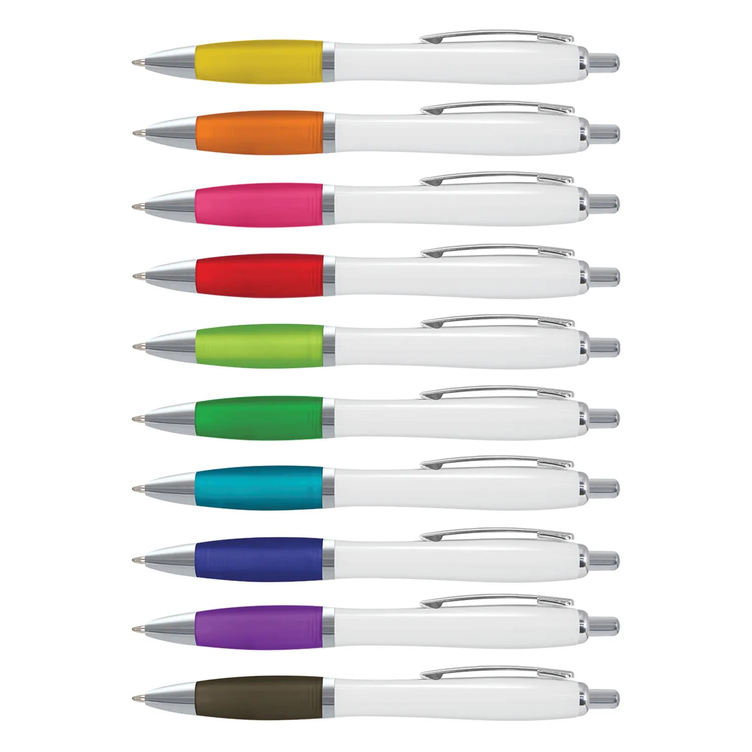 Gloss White Vistro Pen – Retractable Soft-Touch Ballpoint