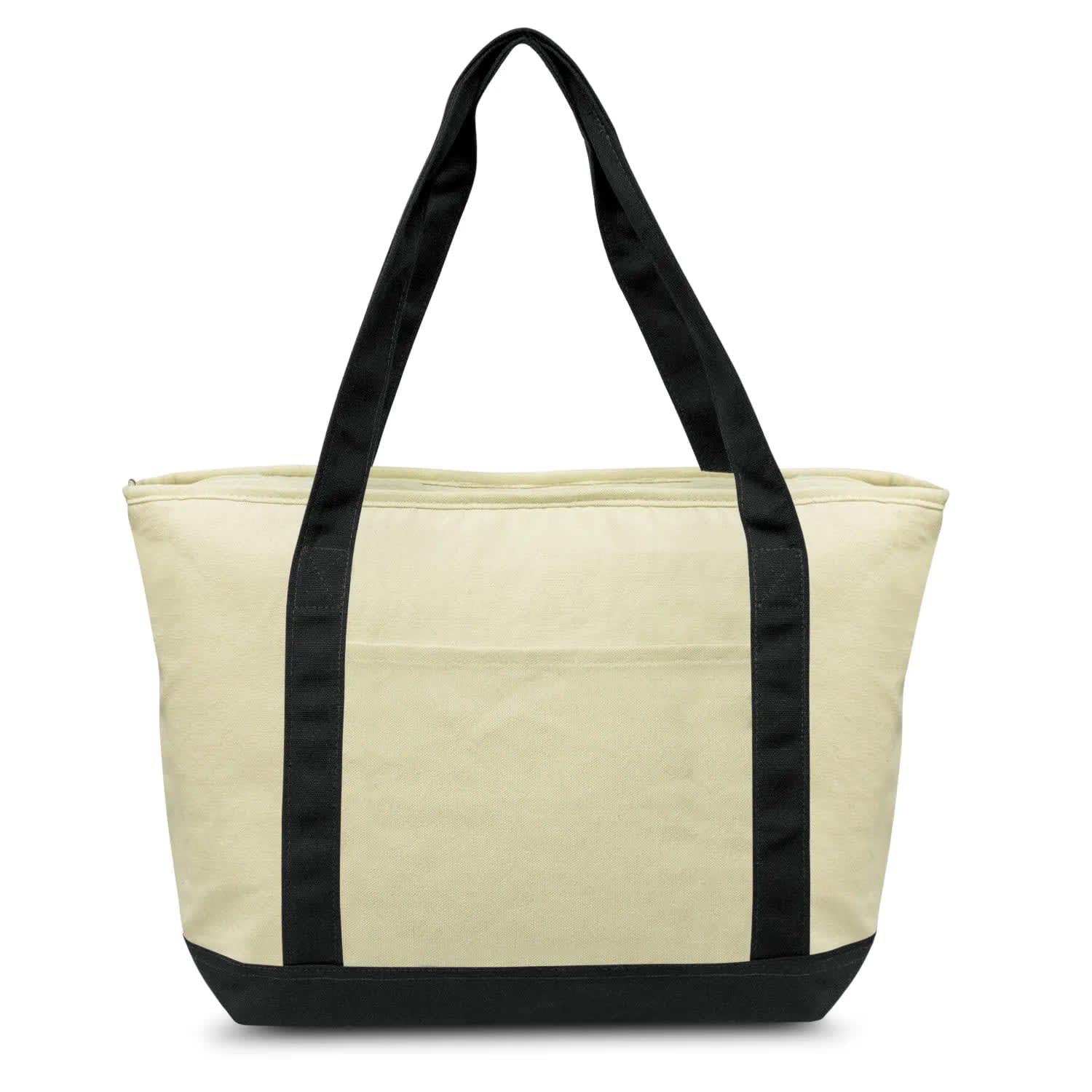 Calico Cooler Bag – 27L Insulated Cotton Cooler Tote with Front Pocket - alternate view