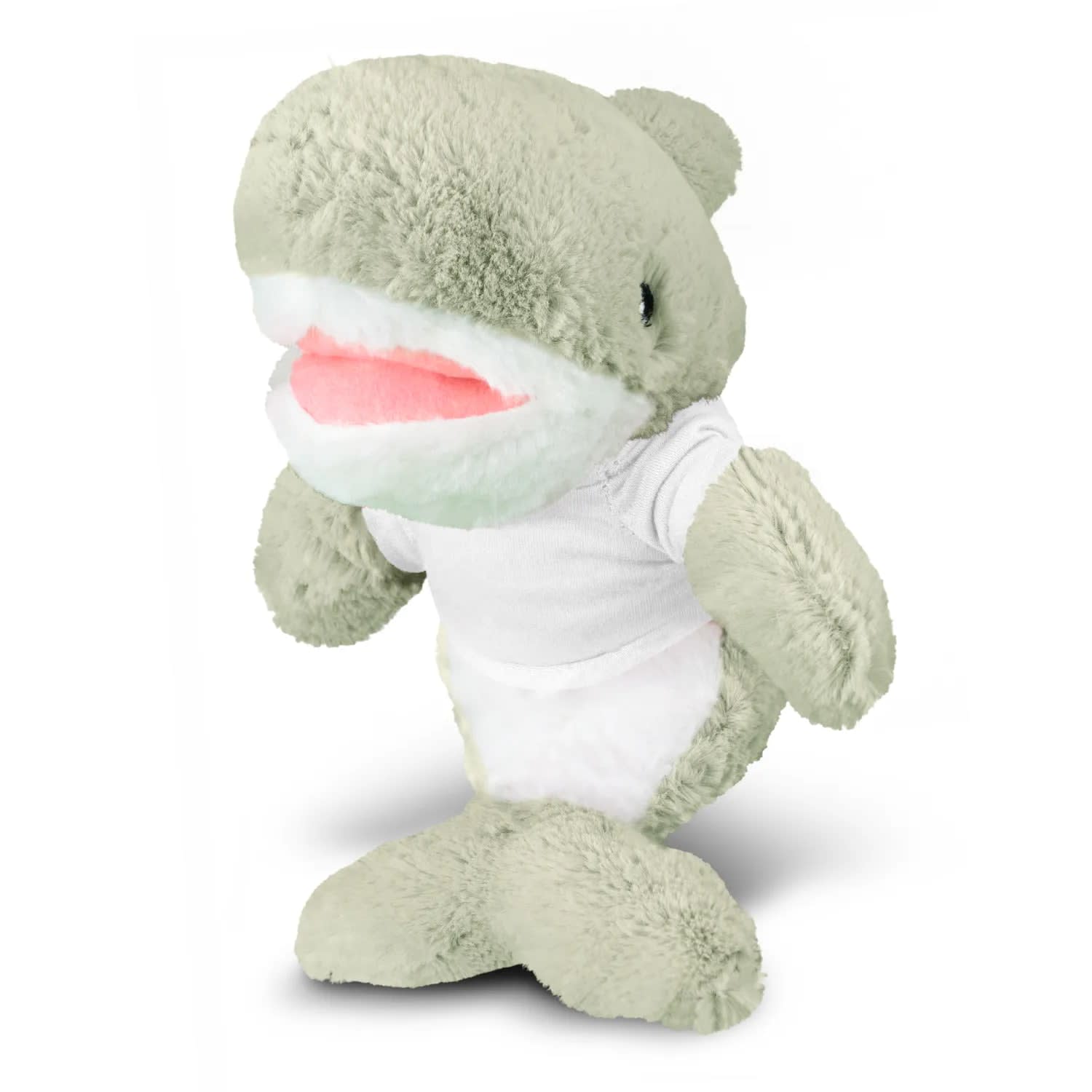 Branded Shark Plush Toy with T-Shirt – Impact Aware - alternate view