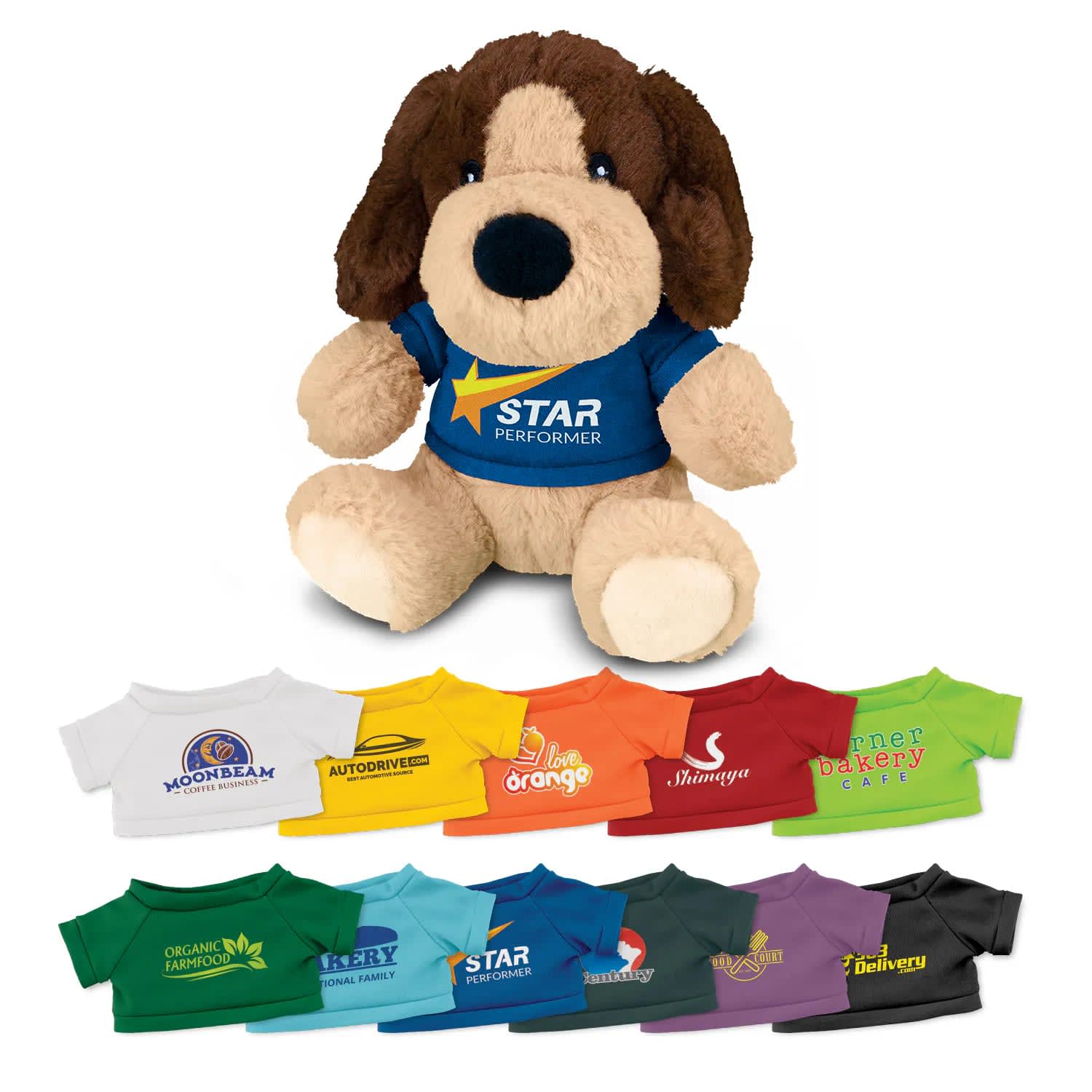 Eco Plush Dog Toy with Branded T-Shirt – RPET Filling