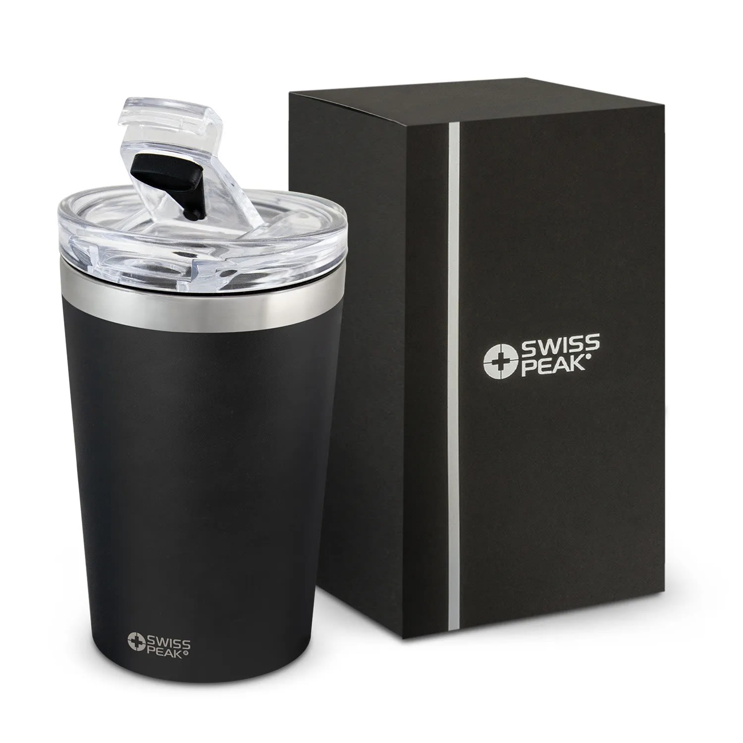 Swiss Peak 350ml Vacuum Coffee Cup – Laser Engraved Stainless Steel
