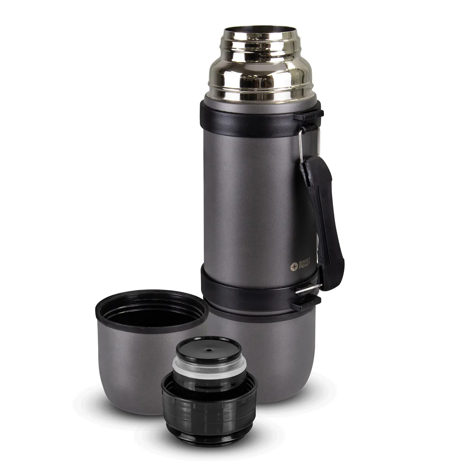 Stainless Steel Duo Cup Vacuum Flask – Swiss Peak 700ml