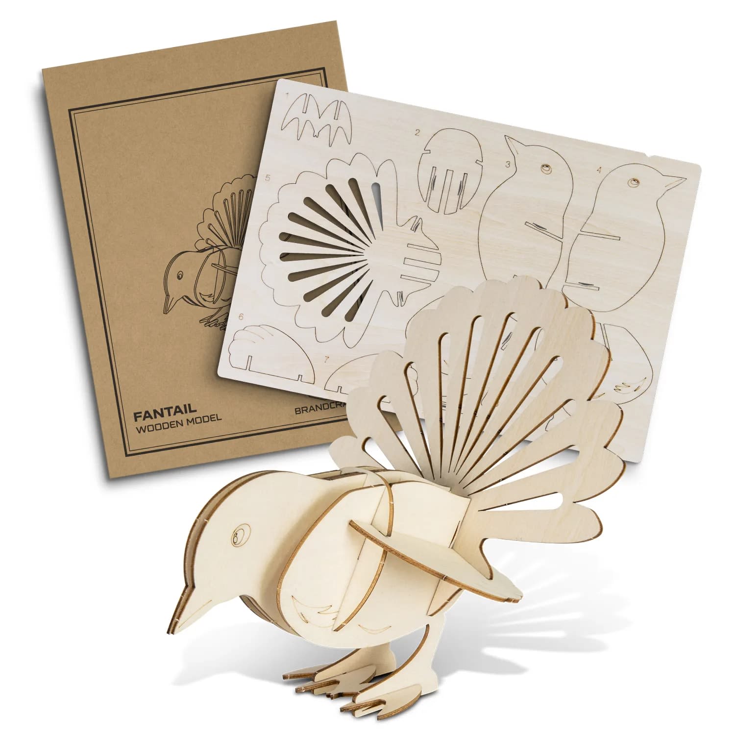 Wooden Fantail Model – Eco-Friendly Craft Kit