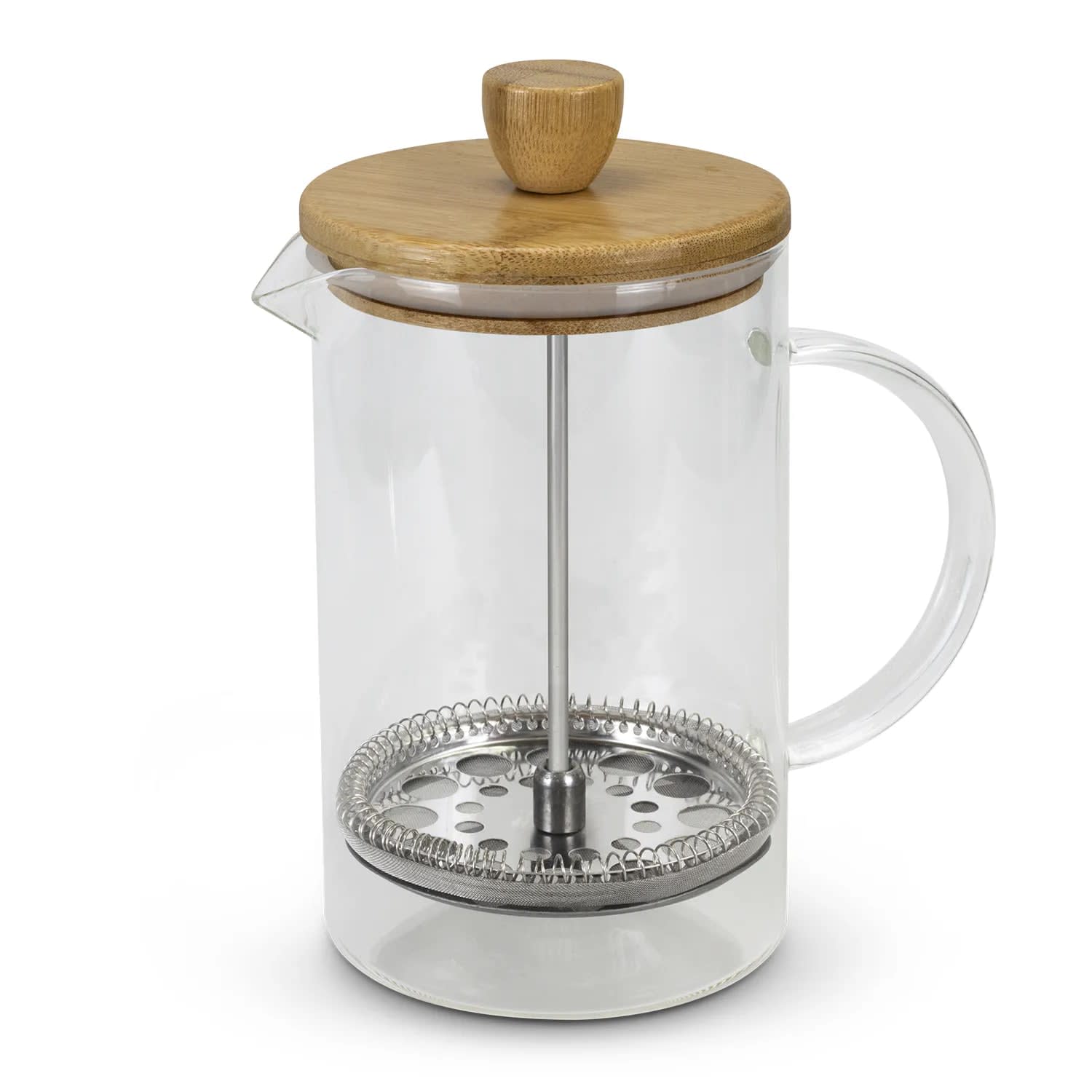 NATURA 850ml Coffee Plunger – Borosilicate Glass with Bamboo Lid & Gift Box - alternate view