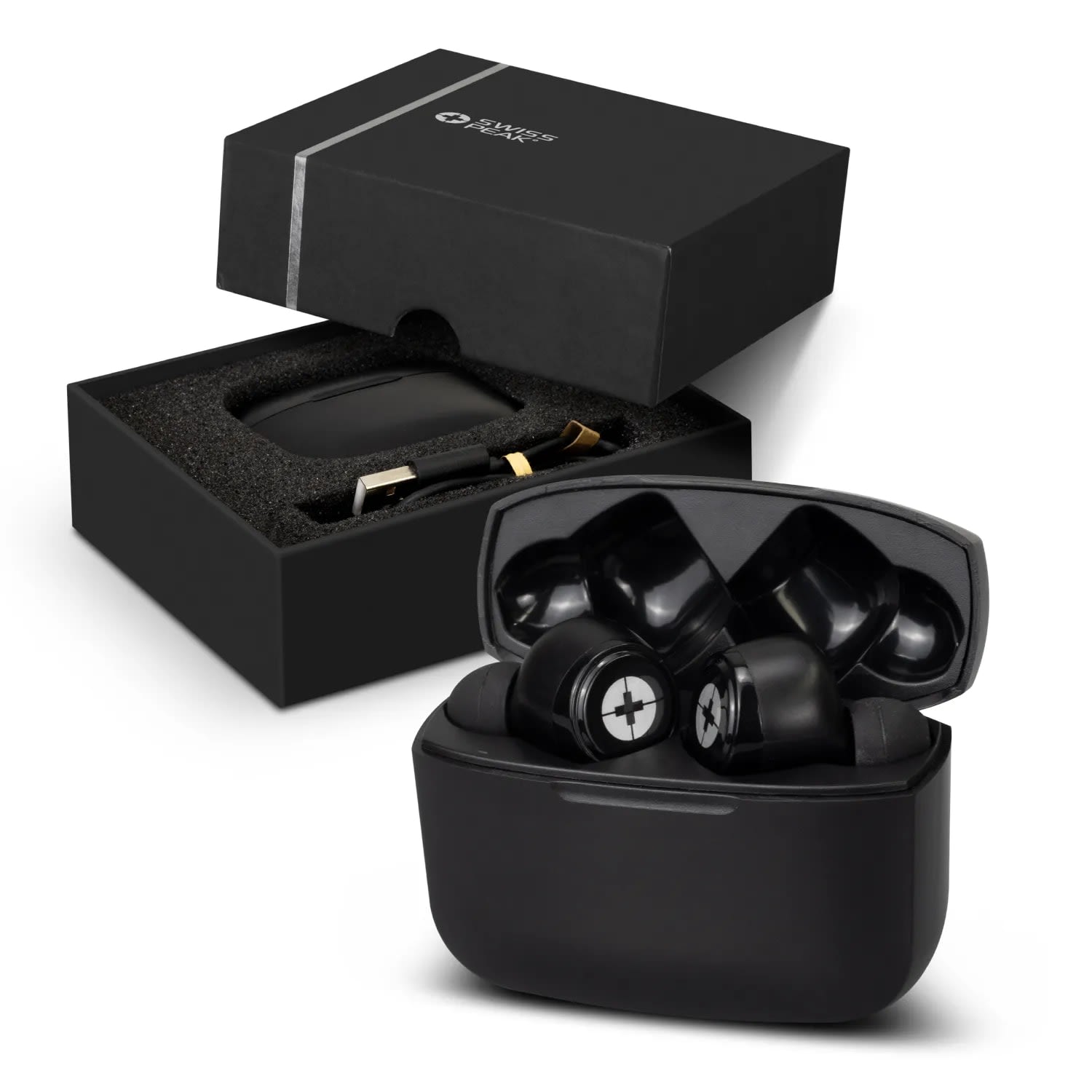ANC Bluetooth Earbuds – Swiss Peak ANC TWS Earbuds Black