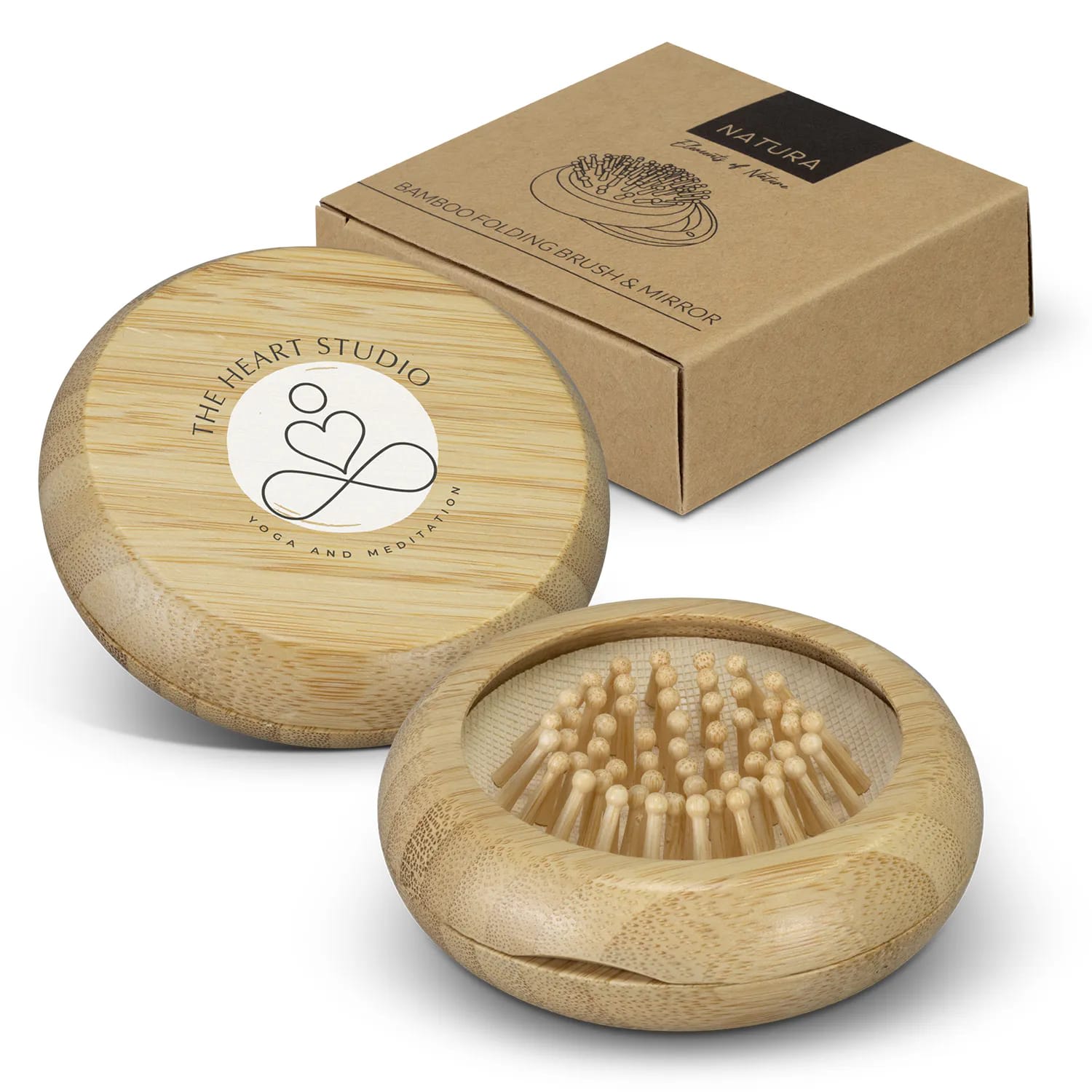 Bamboo Hairbrush and Mirror – NATURA Bamboo Brush and Mirror