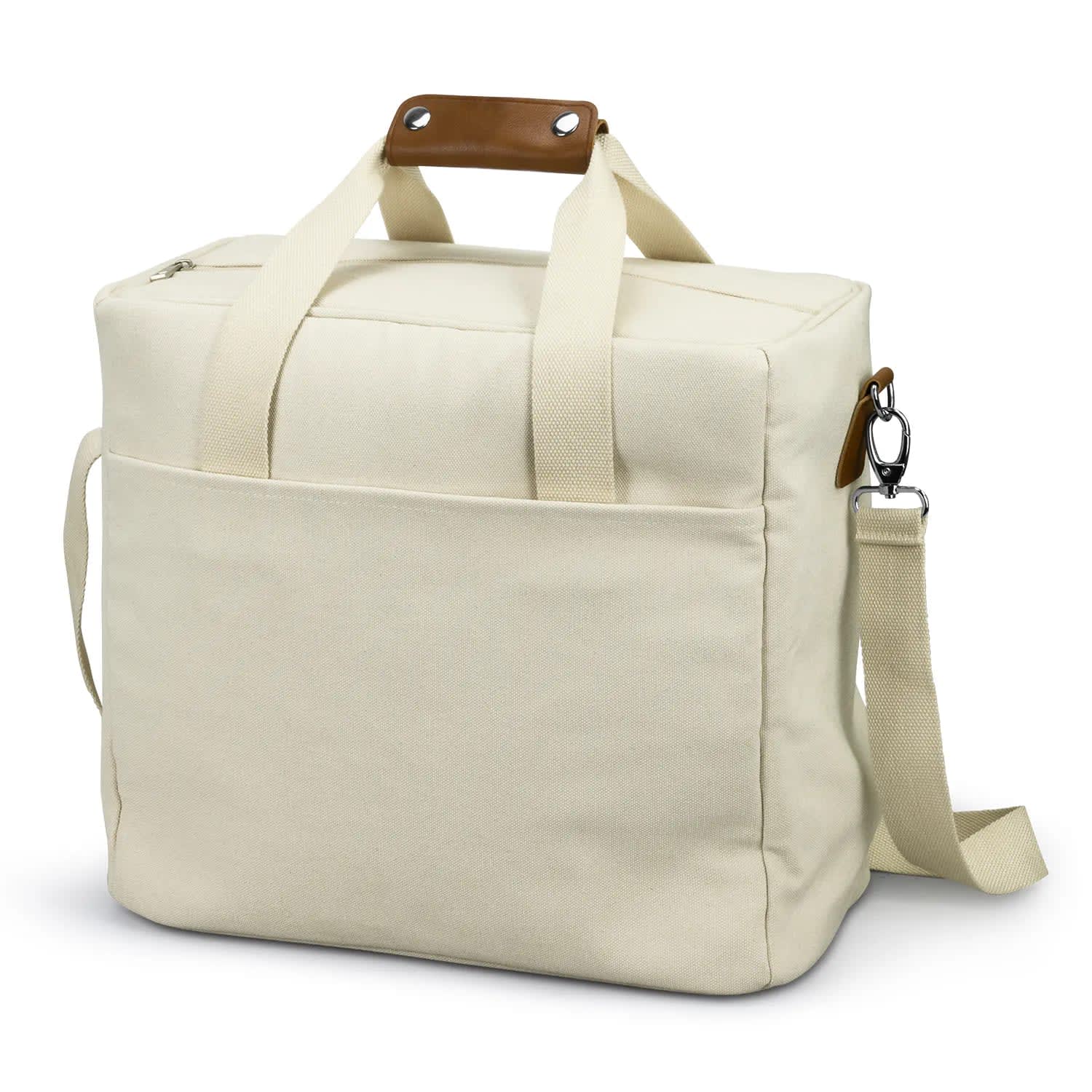 Canvas Cooler Tote Bag – 26L Insulated Cotton Picnic Tote - alternate view