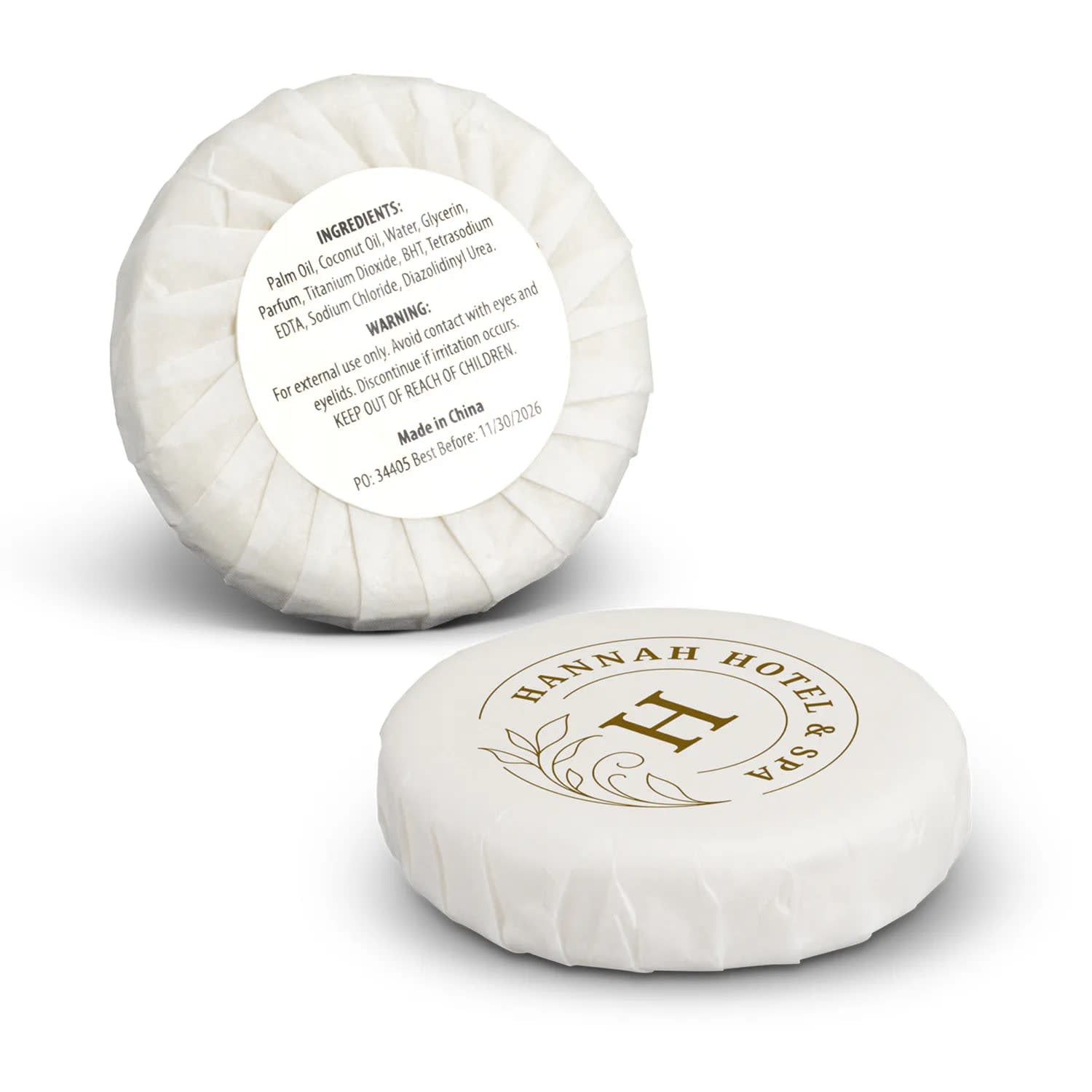 Salon Travel Soap – Individually Wrapped, Light Vanilla Fragrance