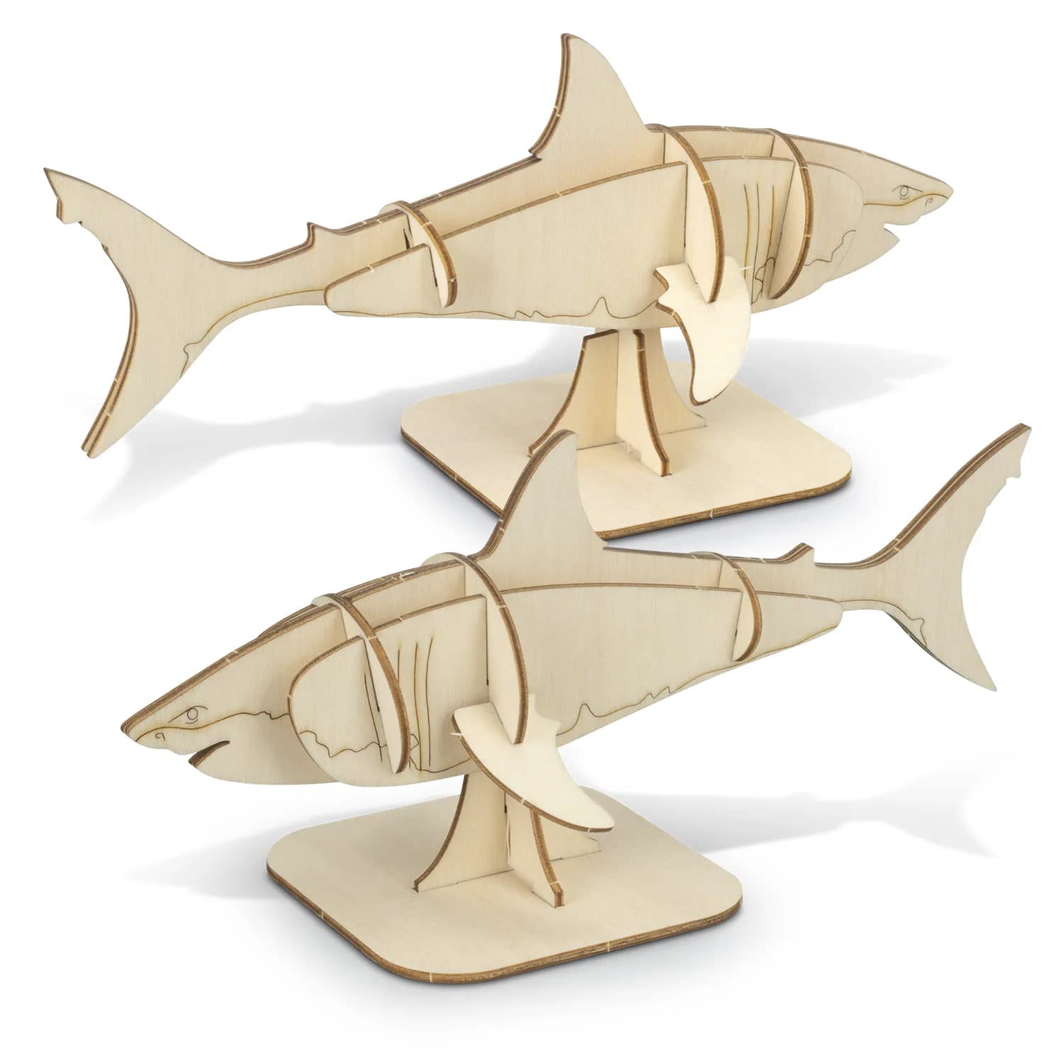 Wooden Shark Model – Eco-Friendly Craft Kit - alternate view