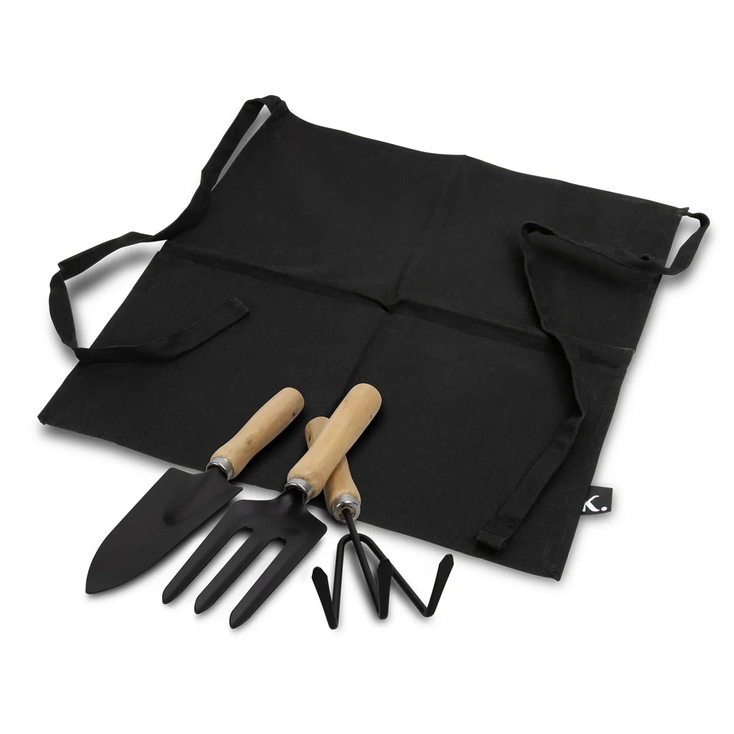 Keepsake Gardeners Set – Cotton Apron with Shovel, Fork & Trowel Tools - alternate view