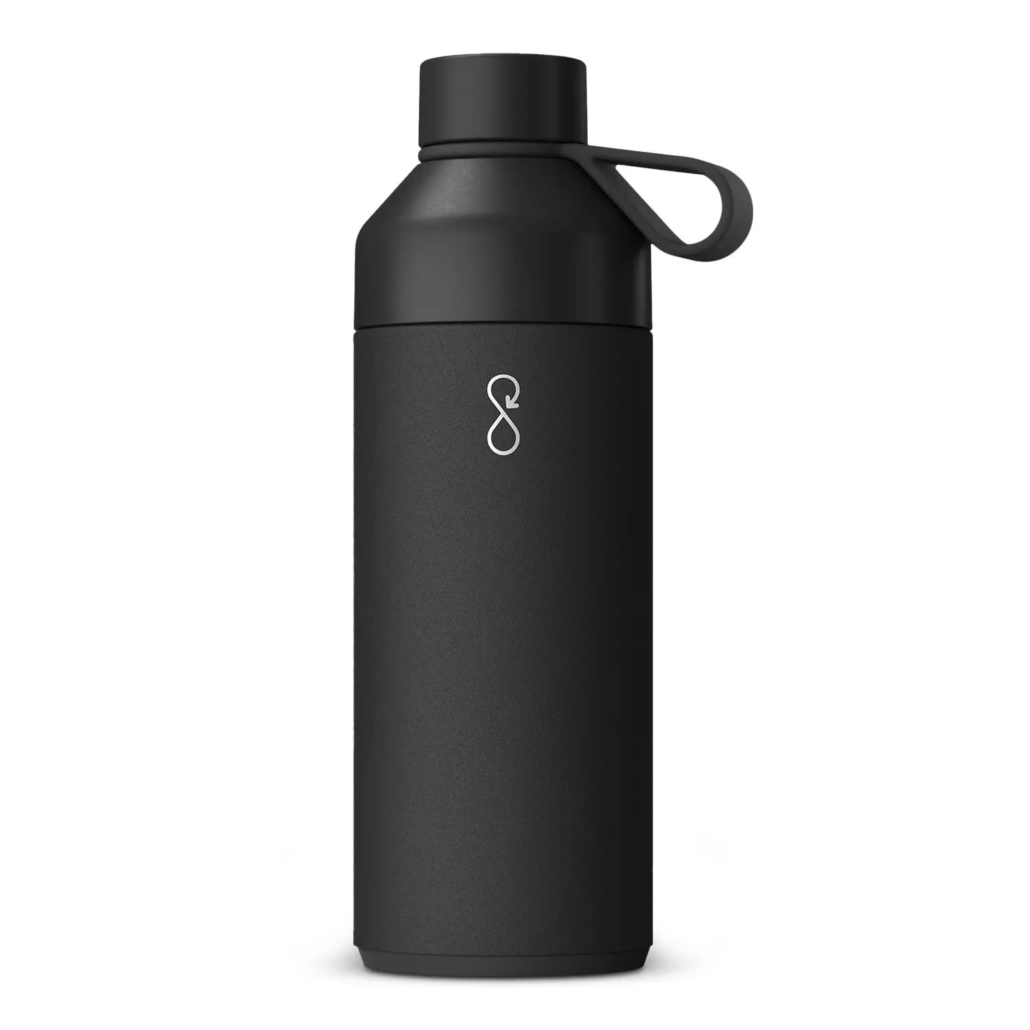 Recycled Stainless Steel Vacuum Bottle – Ocean Bottle Big 1L Obsidian Black - alternate view