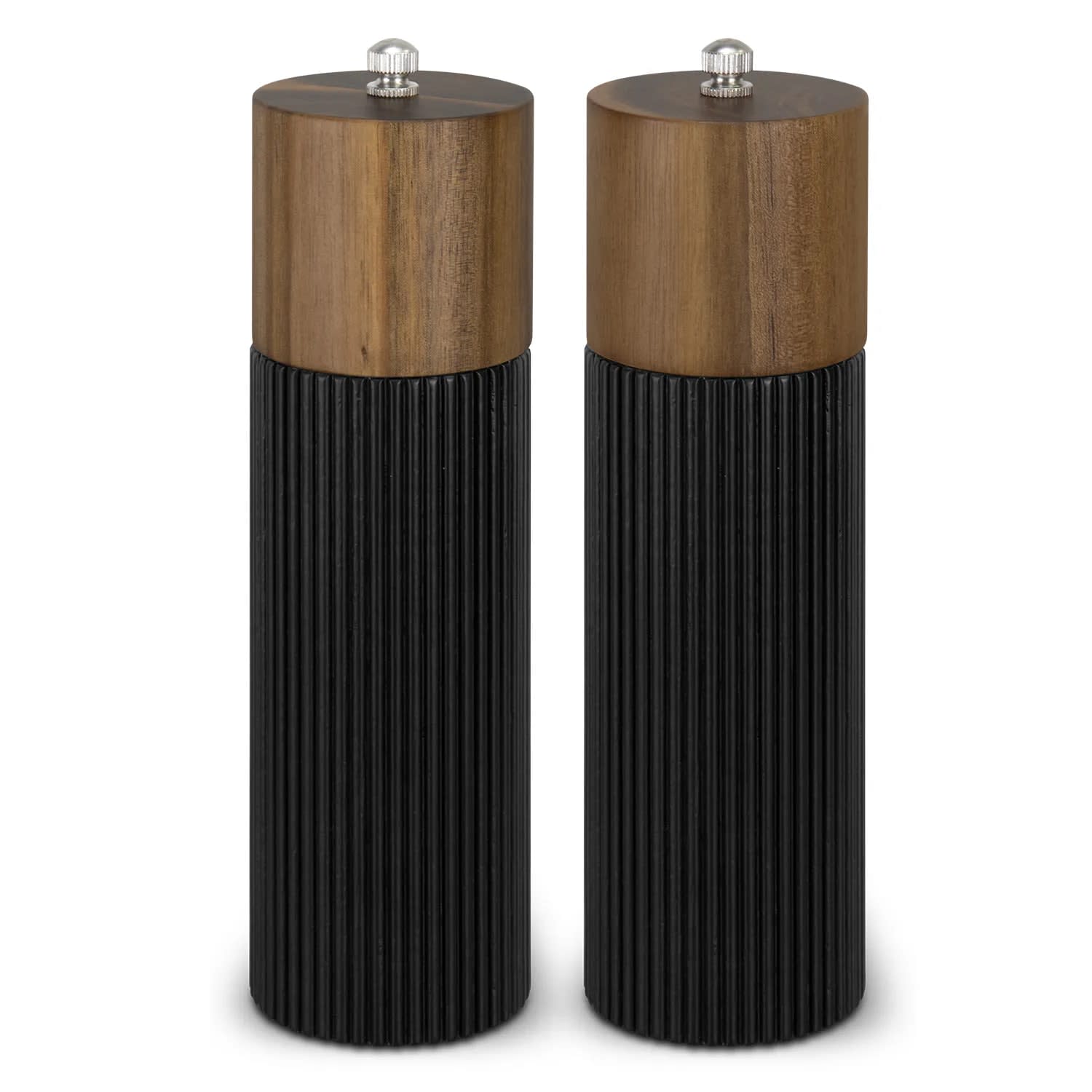 Keepsake Noir Salt & Pepper Grinder Set | Acacia Wood Grinders - alternate view