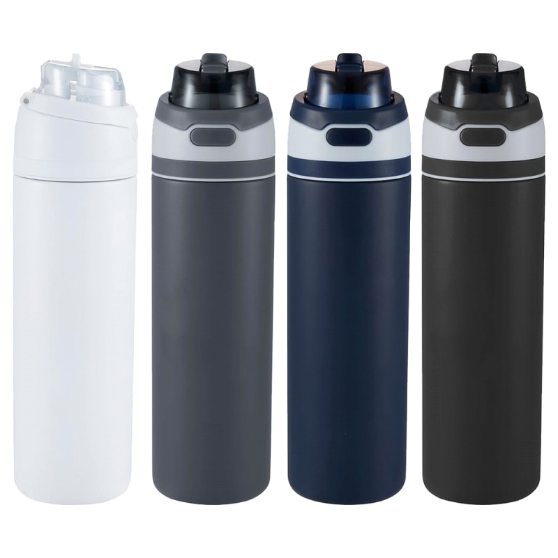 Elvin 900ml Recycled Stainless Flip Straw Bottle