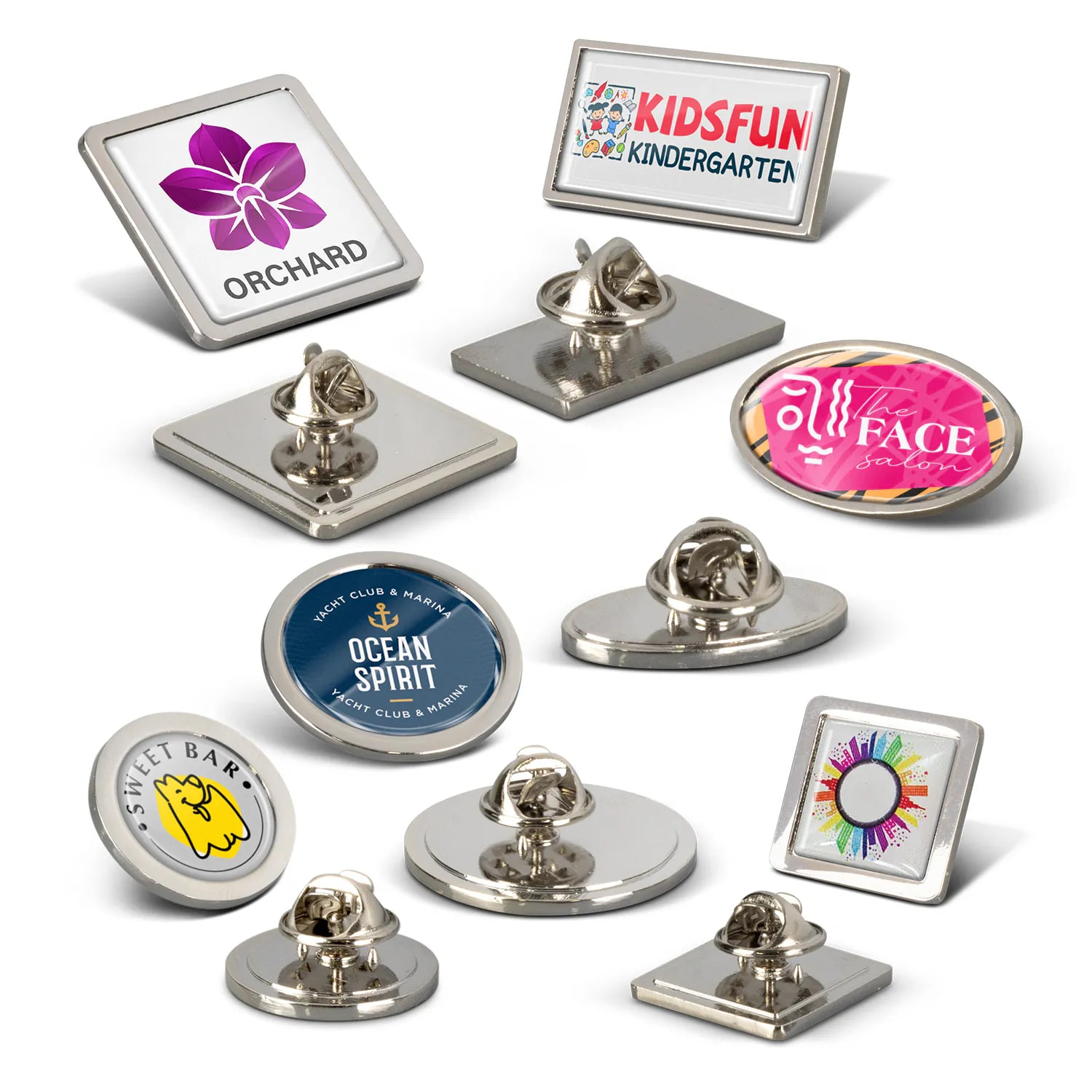 Small Square Metal Lapel Pin – Altura Badge