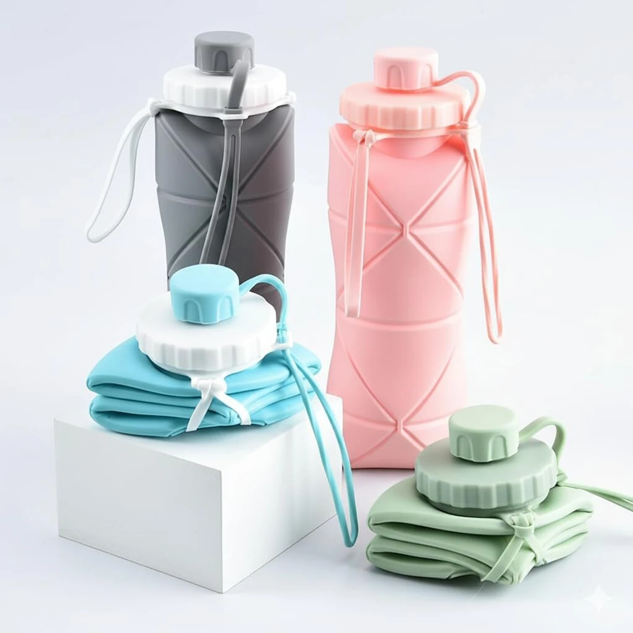 Collapsible Silicone Water Bottle 600ml