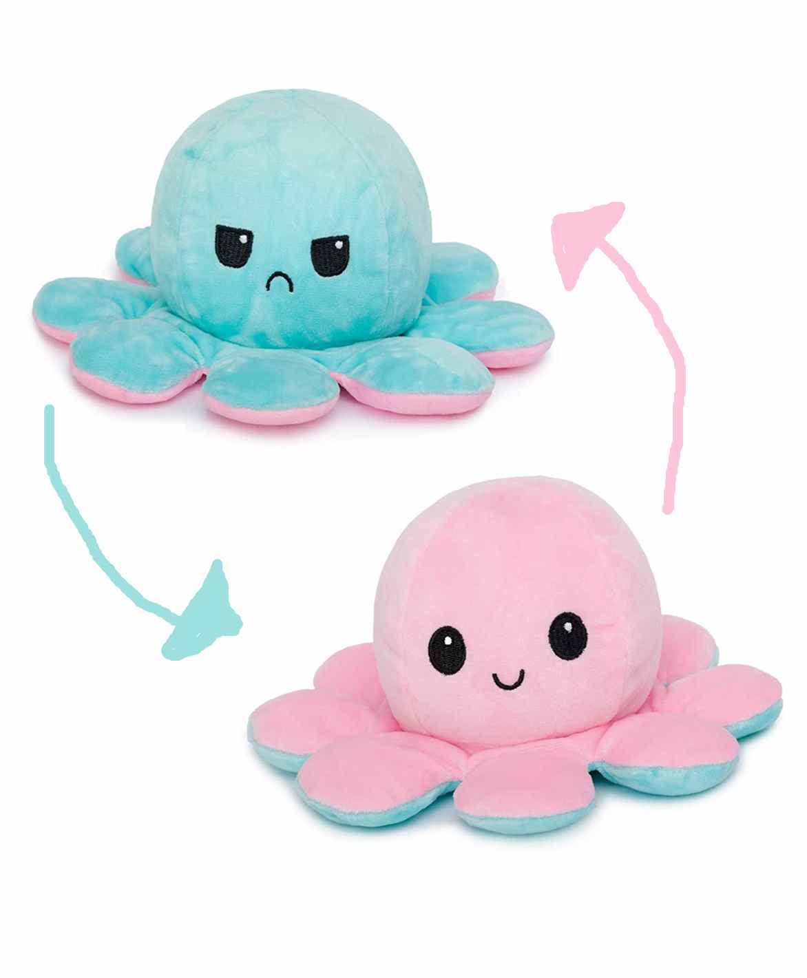 Moody Octopus Reversible Toy Plushies