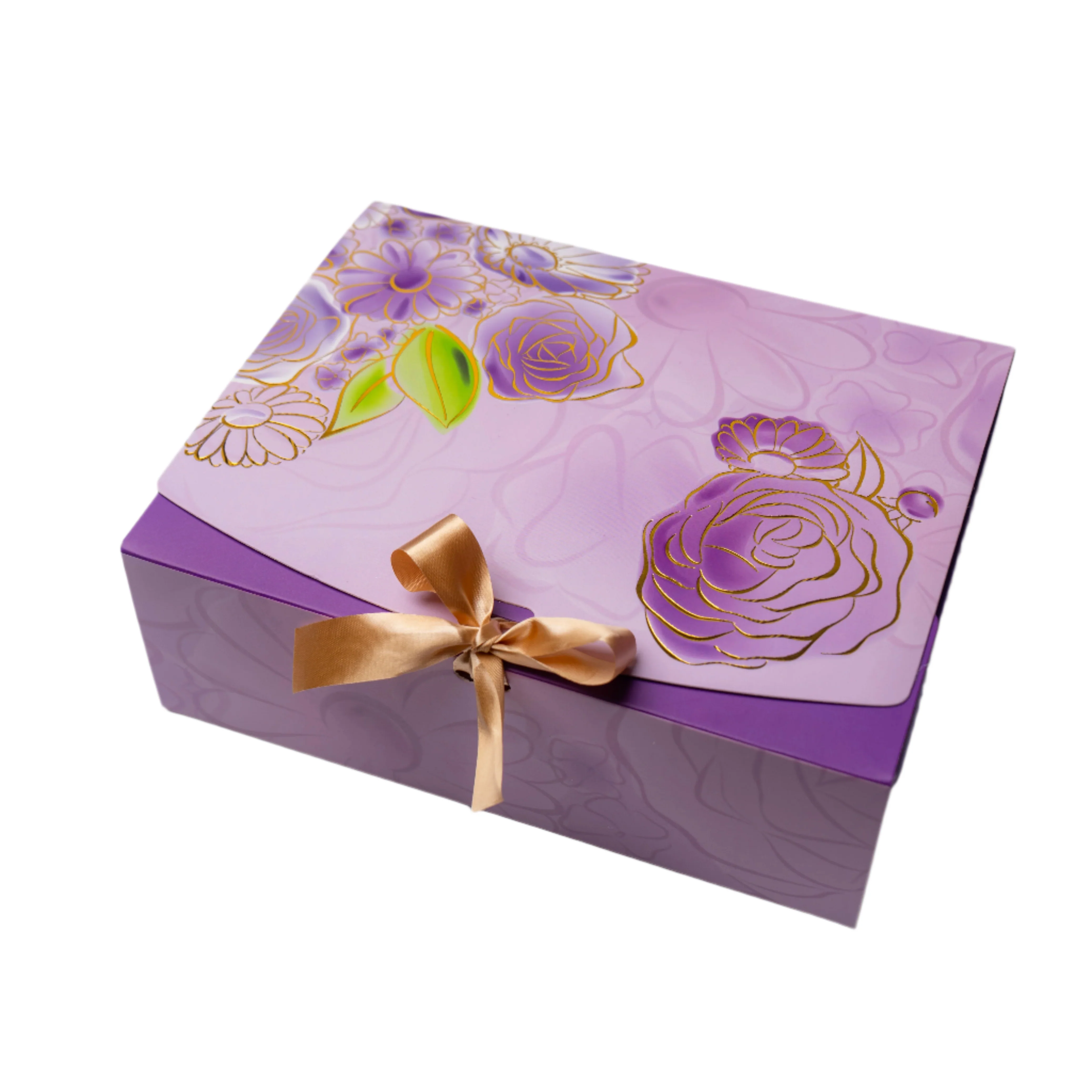 RIBBON HAMPER BOX-LILAC WHISPERS (9*7*3 INCH)