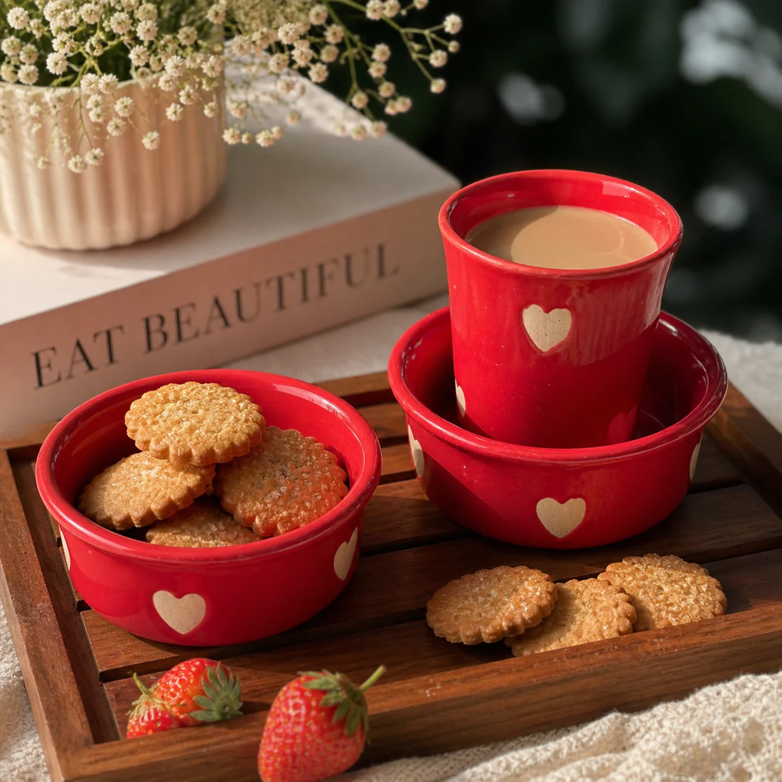 Red Heart Filter Coffee Set