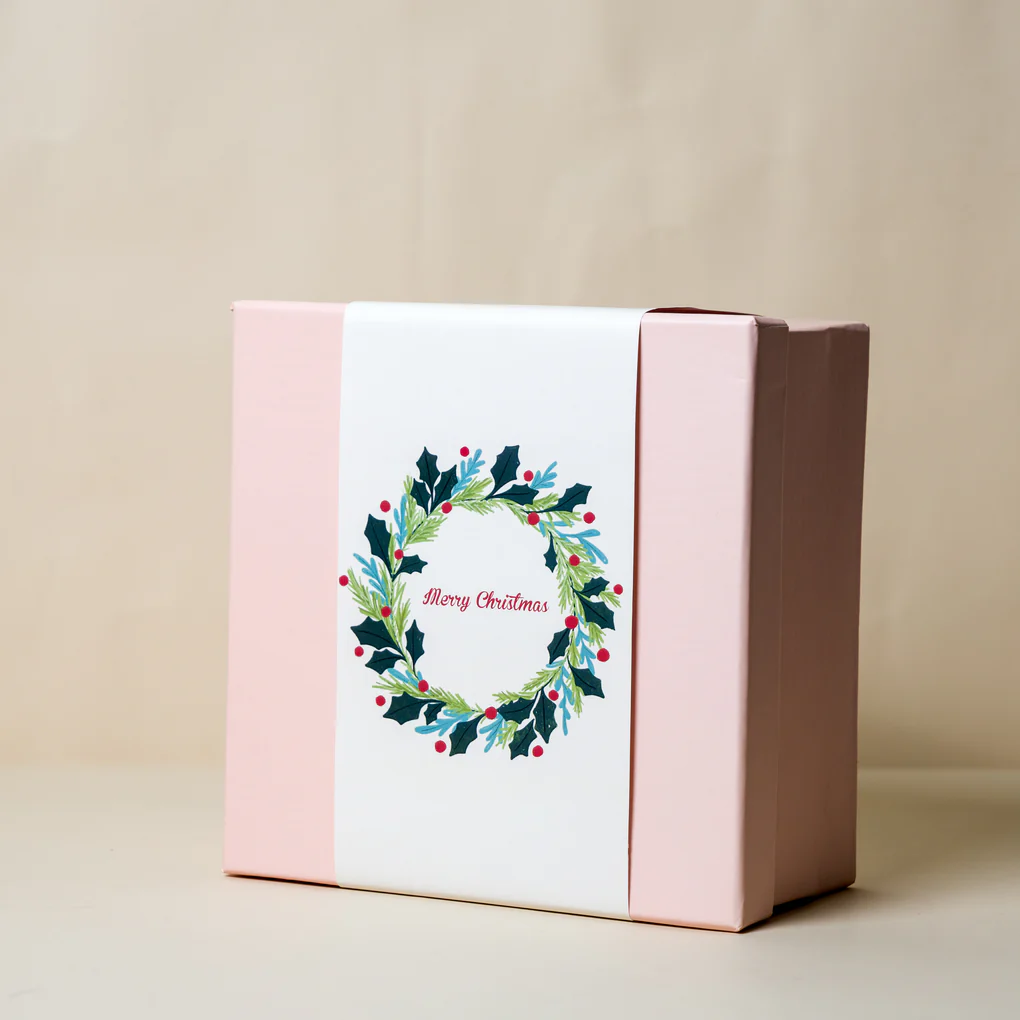 Blush Pink Gift Box with Ring Sleeve (10X10X4 inches)