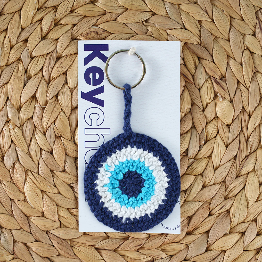Aura Eye Crochet Keychain (Evil Eye)