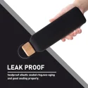 Stainless steel insulated water bottle with a wooden lid and handle 500ml 2