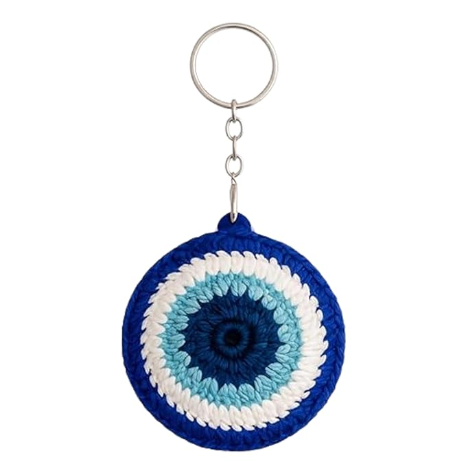 Aura Eye Crochet Keychain (Evil Eye)