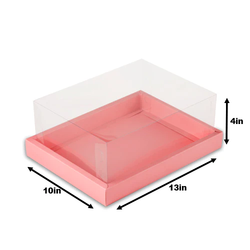 Full Display Hamper Box With PVC Lid and Bottom Tray (9*12*5 Inch)