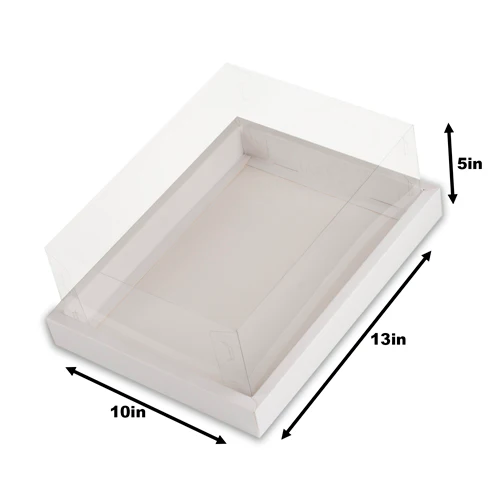 Full Display Hamper Box With PVC Lid and Bottom Tray (9*12*5 Inch)