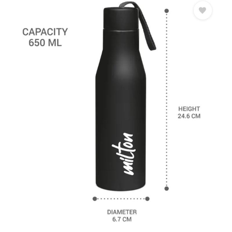 Black Stainless Steel Bottle 750ml 3