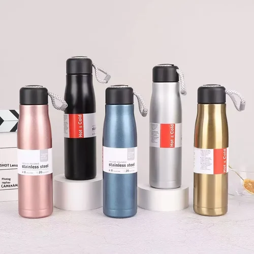 Water Bottle With Rope Handle, 500ml