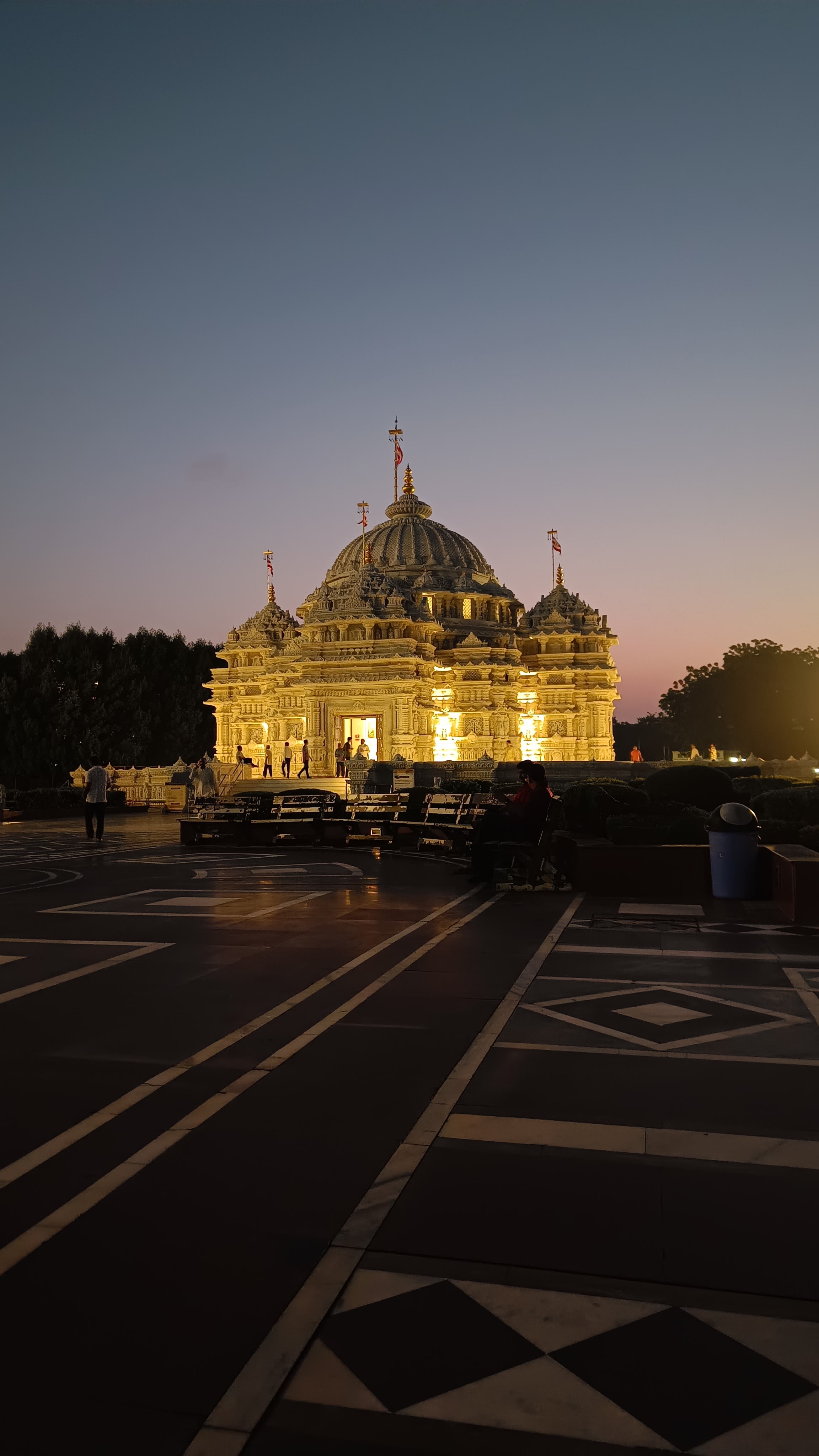temple dusk