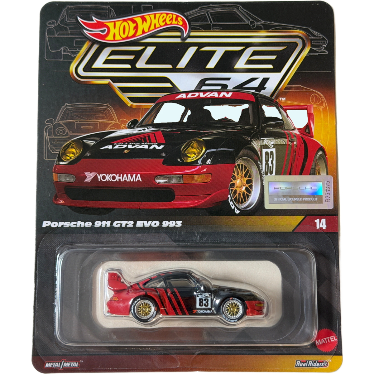 Hot Wheels Elite64 Porsche 911 GT2 EVO 993