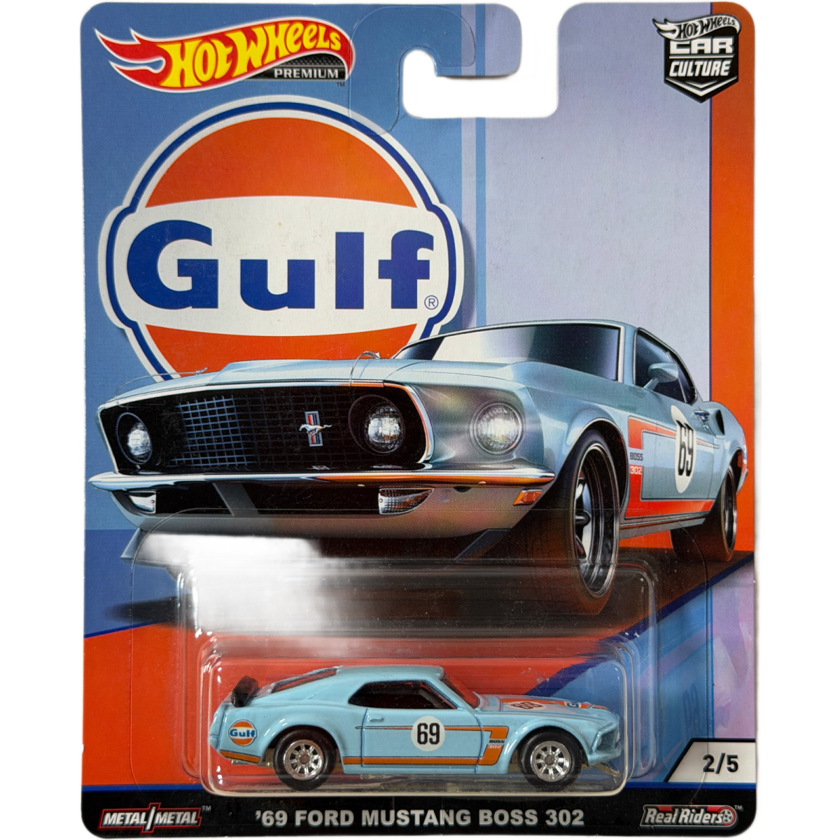 Hot Wheels PREMIUM Car Culture '69 Ford Mustang Boss 302 Gulf