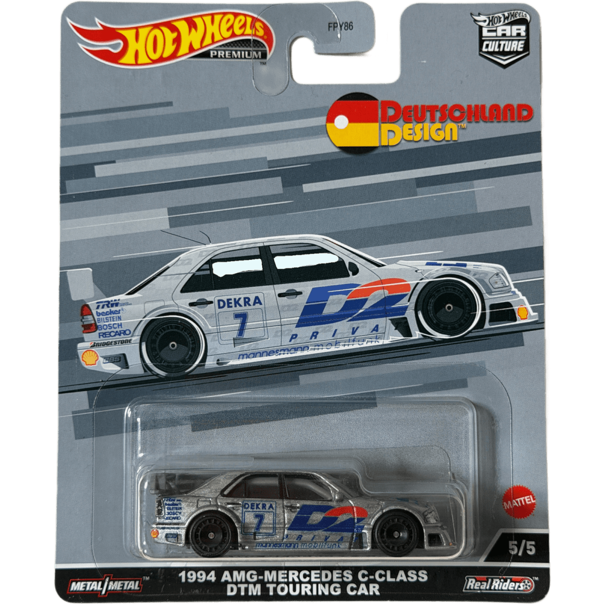 Hot Wheels PREMIUM Car Culture 1994 AMG-Mercedes C-Class DTM Touring Car