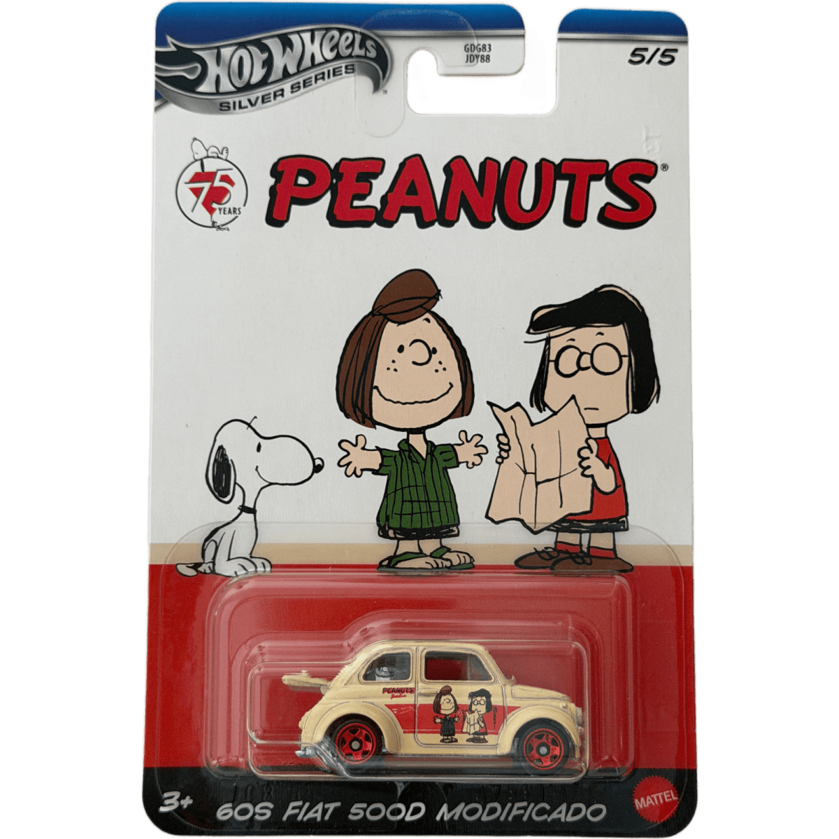 Hot Wheels Silver Series PEANUTS 60s Fiat 500D Modificado